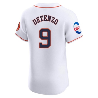 Elite Houston Astros Zach Dezenzo Home Patch Jersey - White