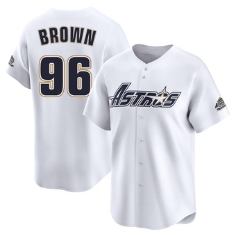 Limited Houston Astros Aaron Brown Throwback Cooperstown Collection Jersey - White