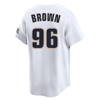Limited Houston Astros Aaron Brown Throwback Cooperstown Collection Jersey - White