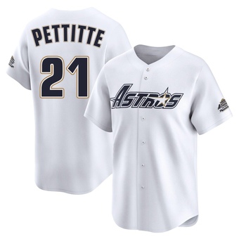 Limited Houston Astros Andy Pettitte Throwback Cooperstown Collection Jersey - White