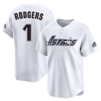 Limited Houston Astros Brendan Rodgers Throwback Cooperstown Collection Jersey - White