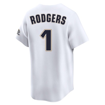 Limited Houston Astros Brendan Rodgers Throwback Cooperstown Collection Jersey - White