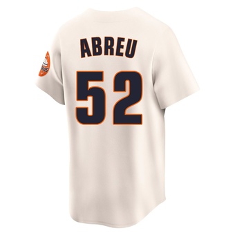 Limited Houston Astros Bryan Abreu Throwback Cooperstown Collection Jersey - Cream