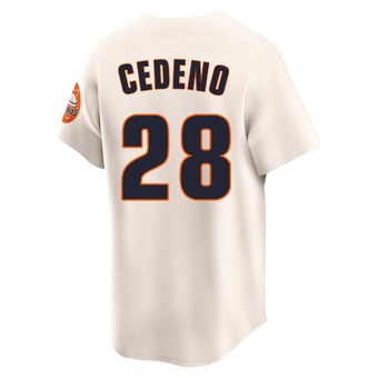 Limited Houston Astros Cesar Cedeno Throwback Cooperstown Collection Jersey - Cream