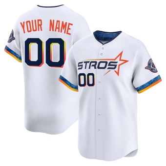 Limited Houston Astros Custom 2025 City Connect Jersey - White