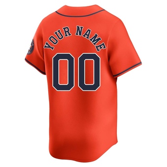 Limited Houston Astros Custom Alternate Jersey - Orange