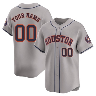 Limited Houston Astros Custom Away Jersey - Gray