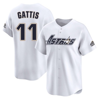 Limited Houston Astros Evan Gattis Throwback Cooperstown Collection Jersey - White