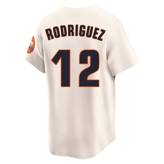 Limited Houston Astros Ivan Rodriguez Throwback Cooperstown Collection Jersey - Cream