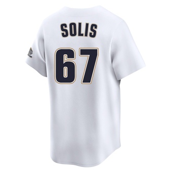 Limited Houston Astros Jairo Solis Throwback Cooperstown Collection Jersey - White