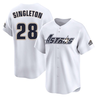 Limited Houston Astros Jon Singleton Throwback Cooperstown Collection Jersey - White