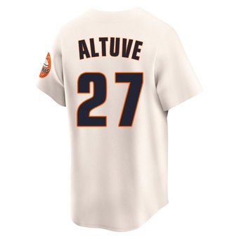 Limited Houston Astros Jose Altuve Throwback Cooperstown Collection Jersey - Cream