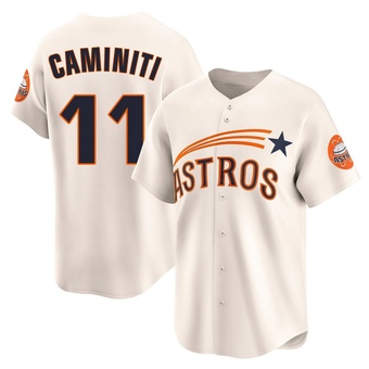 Limited Houston Astros Ken Caminiti Throwback Cooperstown Collection Jersey - Cream