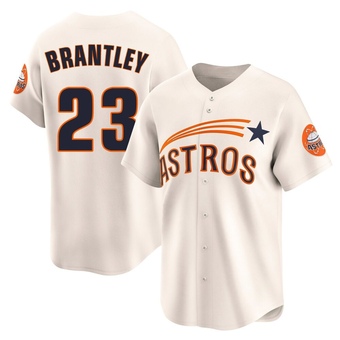 Limited Houston Astros Michael Brantley Throwback Cooperstown Collection Jersey - Cream
