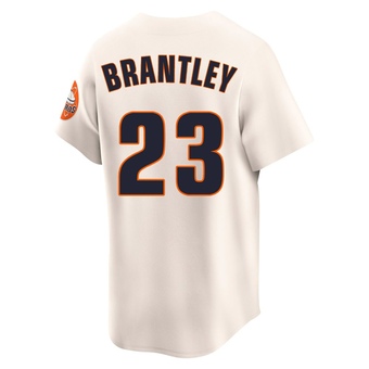 Limited Houston Astros Michael Brantley Throwback Cooperstown Collection Jersey - Cream