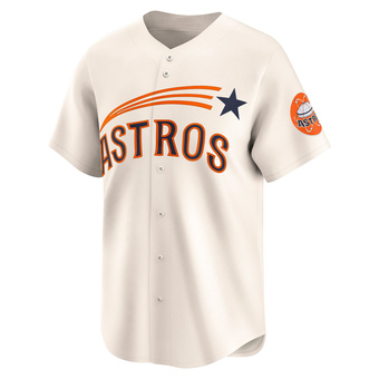 Limited Houston Astros Mike Scott Throwback Cooperstown Collection Jersey - Cream