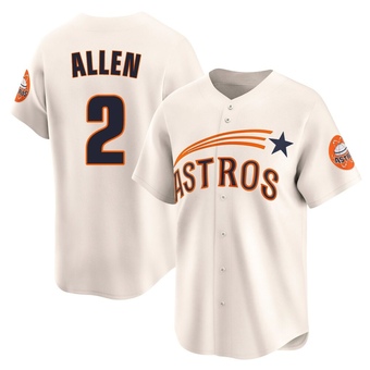 Limited Houston Astros Nick Allen Throwback Cooperstown Collection Jersey - Cream