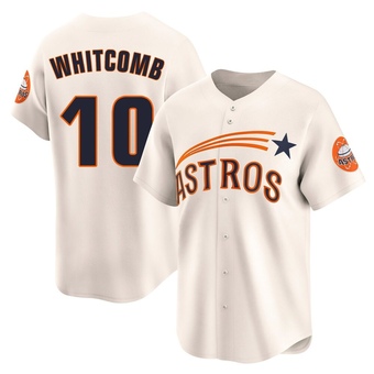 Limited Houston Astros Shay Whitcomb Throwback Cooperstown Collection Jersey - Cream
