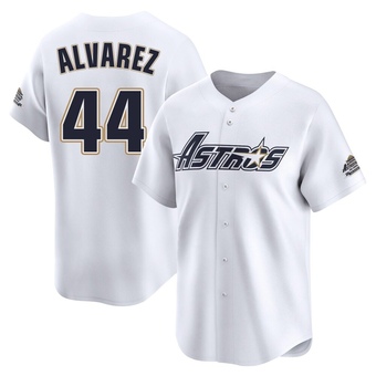 Limited Houston Astros Yordan Alvarez Throwback Cooperstown Collection Jersey - White