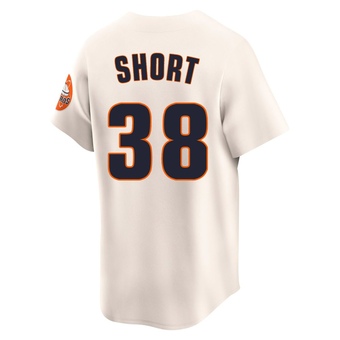 Limited Houston Astros Zack Short Throwback Cooperstown Collection Jersey - Cream
