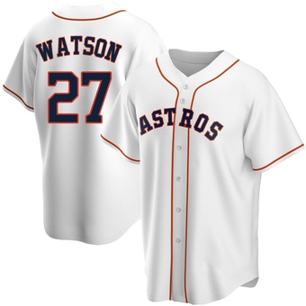 Replica Houston Astros Bob Watson Home Jersey - White