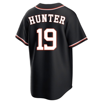 Replica Houston Astros Brian Hunter Fashion Out Jersey - Black