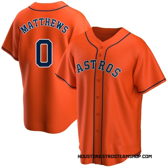 Replica Houston Astros Brice Matthews Alternate Jersey - Orange