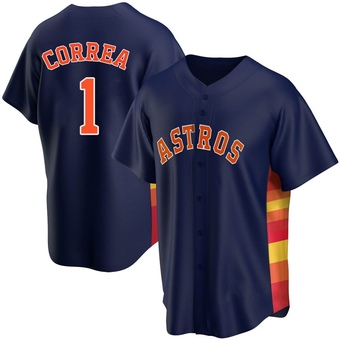Replica Houston Astros Carlos Correa Alternate Jersey - Navy