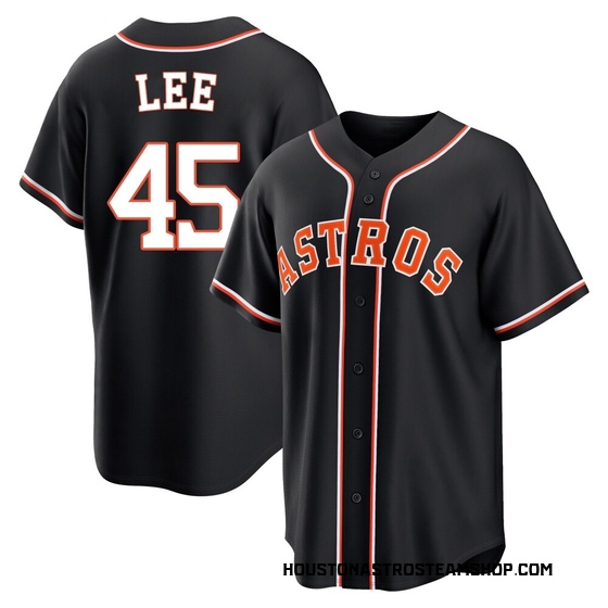 Replica Houston Astros Carlos Lee Fashion Out Jersey - Black