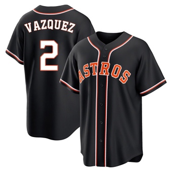 Replica Houston Astros Christian Vazquez Fashion Out Jersey - Black