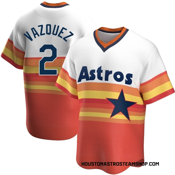Replica Houston Astros Christian Vazquez Home Cooperstown Collection Jersey - White