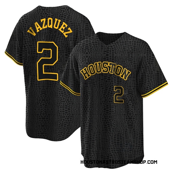 Replica Houston Astros Christian Vazquez Snake Skin City Jersey - Black