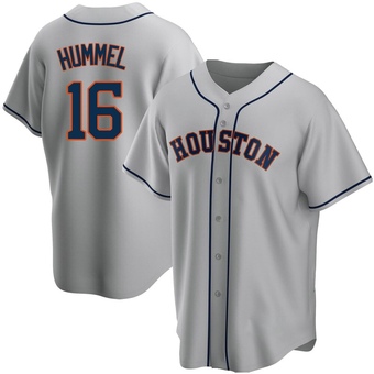 Replica Houston Astros Cooper Hummel Road Jersey - Gray