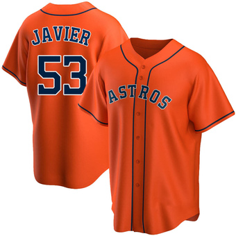 Replica Houston Astros Cristian Javier Alternate Jersey - Orange
