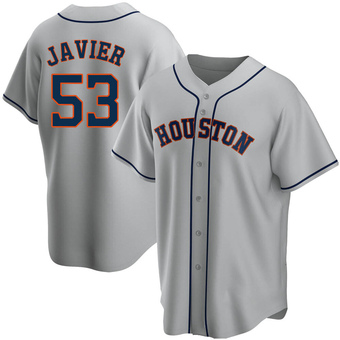 Replica Houston Astros Cristian Javier Road Jersey - Gray