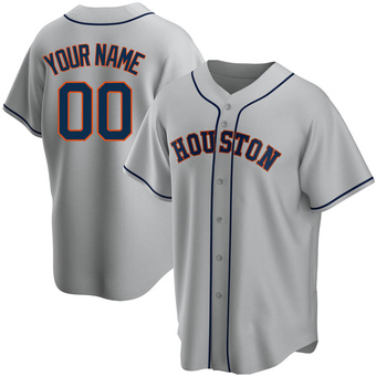 Replica Houston Astros Custom Road Jersey - Gray