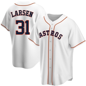 Replica Houston Astros Don Larsen Home Jersey - White
