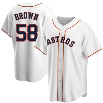 Replica Houston Astros Hunter Brown Home Jersey - White