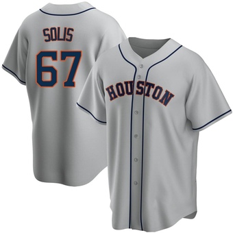 Replica Houston Astros Jairo Solis Road Jersey - Gray