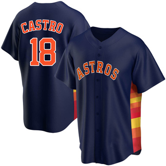 Replica Houston Astros Jason Castro Alternate Jersey - Navy