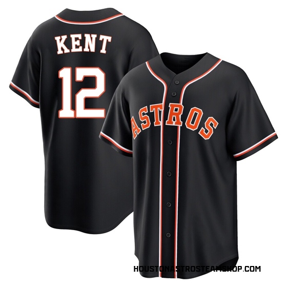 Replica Houston Astros Jeff Kent Fashion Out Jersey - Black