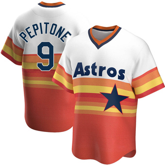 Replica Houston Astros Joe Pepitone Home Cooperstown Collection Jersey - White