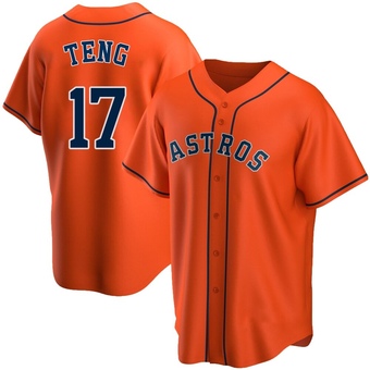 Replica Houston Astros Kai-Wei Teng Alternate Jersey - Orange