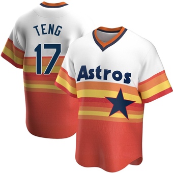 Replica Houston Astros Kai-Wei Teng Home Cooperstown Collection Jersey - White