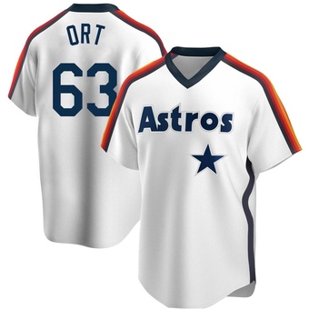 Replica Houston Astros Kaleb Ort Home Cooperstown Collection Team Jersey - White