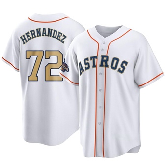 Replica Houston Astros Nick Hernandez White 2023 Collection Jersey - Gold