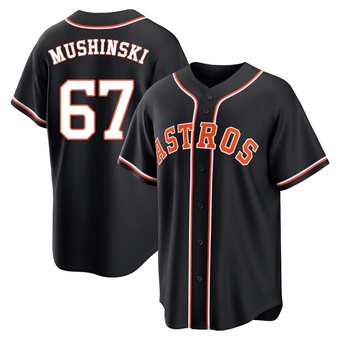 Replica Houston Astros Parker Mushinski Fashion Out Jersey - Black