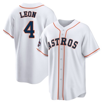 Replica Houston Astros Pedro Leon 2022 World Series Champions Home Jersey - White