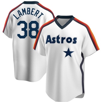Replica Houston Astros Peter Lambert Home Cooperstown Collection Team Jersey - White
