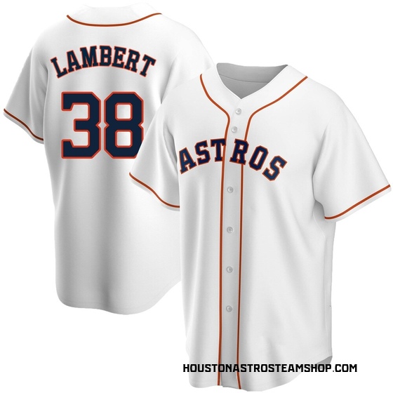 Replica Houston Astros Peter Lambert Home Jersey - White